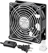 Wderair EC 120mm x 38mm Axial Fan AC 110v 120v 220v 240v Ball Bearing High Airflow for Server Rac...