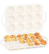 AOTASO Silicone Muffin Pans For Baking Mini Nonstick Cupcake Pan 24 Cups Silicone Cupcake Molds W...