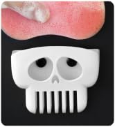 Peleg Design Brain Drain White Skull Sponge Holder for Kitchen, Bath, or Sink, Drains and Dries A...