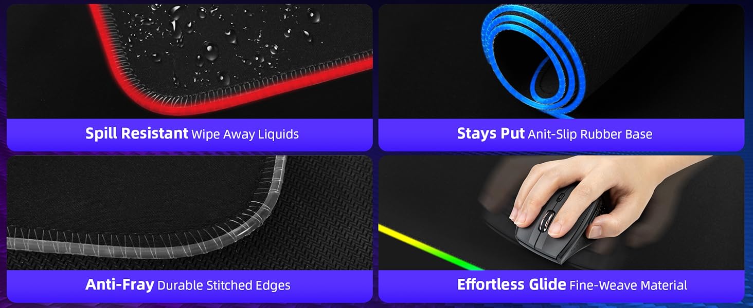 RGB Gaming Mouse Pad with Wireless Charging