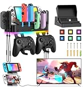 RGB Switch TV Docking Station &amp; Wall Mount for Nintendo Switch/OLED &amp; Joycon, Controller Charging...