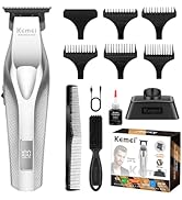 KEMEI KM-3023-702 Professional Hair Clipper for Men, Zero Gapped Cordless Beard Trimmer, Barber C...
