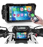 Orderich Motorcycle CarPlay Screen 5 inch Portable Wireless Carplay Android Auto for Motorbike Wa...