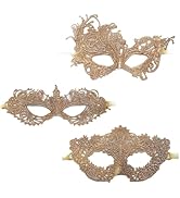 TFTSR Masquerade Masks for Women Couples,Men Mardi Gras Masks,Girls Black Gold Lace Masks,Adults ...