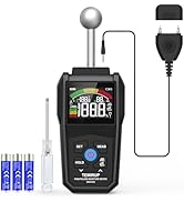 Moisture Meter - TEMIRUP Pin &amp; Pinless Wood Moisture Tester with Color LCD and Acoustic Alarm, Di...