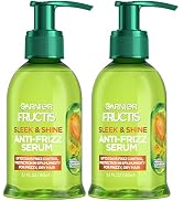 Garnier Fructis Sleek &amp; Shine Anti-Frizz Hair Serum for Frizzy, Dry Hair, Leave-In Argan Oil Infu...