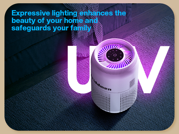 Rddmen 3-in-1 Air Purifier for Home - H13 HEPA Air Filter, Covers Up to 1095 sq ft