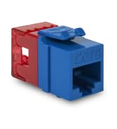 ICC CAT6 Keystone Jack with Slim Profile 180 Degree Punch Down, RJ45 UL Listed PoE++ TAA Complian...