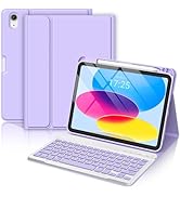 CC Store for iPad A16 11th 10th Generation Case with Keyboard - Detachable Folio Keyboard Cover w...