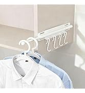 12" Valet Rod for Closet Pull Out, Retractable Slide Out Closet Valet Rod for Hanging Clothes, Cl...