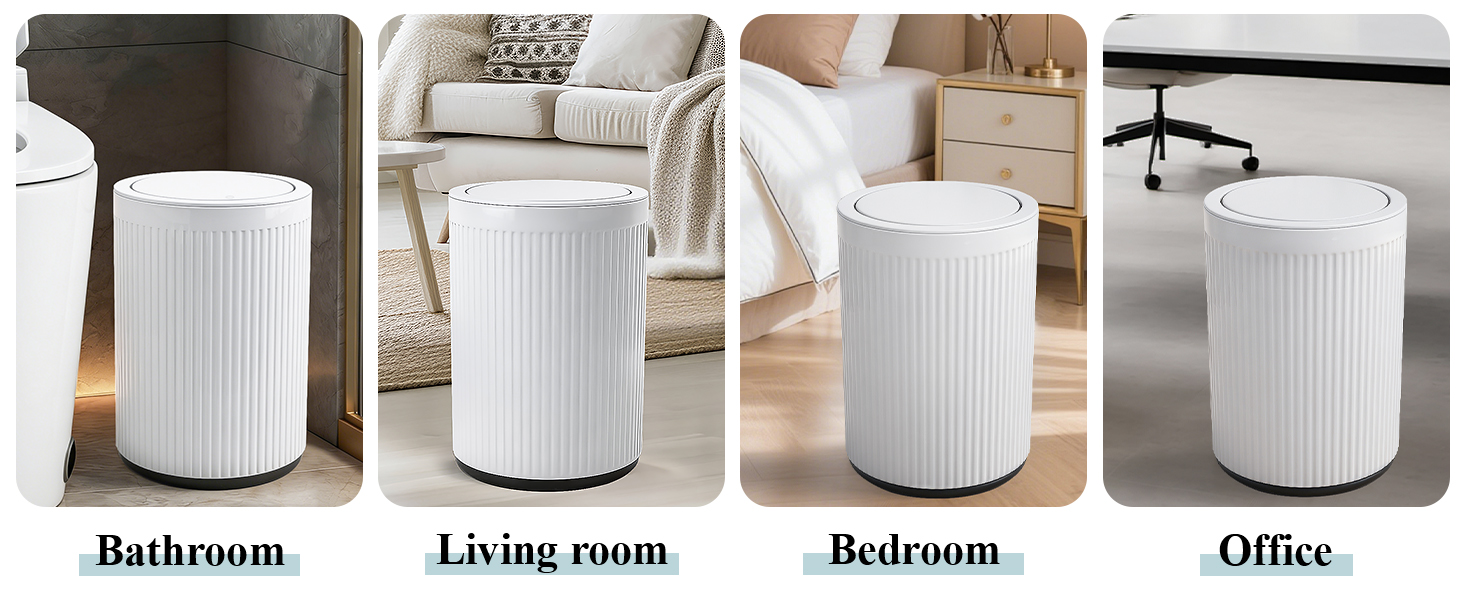 small trash can with lid for use in bathrooms children bedrooms kitchens college dorm rooms offices