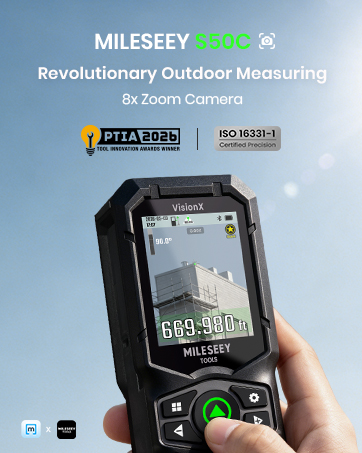 mileseey S50C green laser measuring tool with 8x zoom camera &amp;amp; backlit touchsreen
