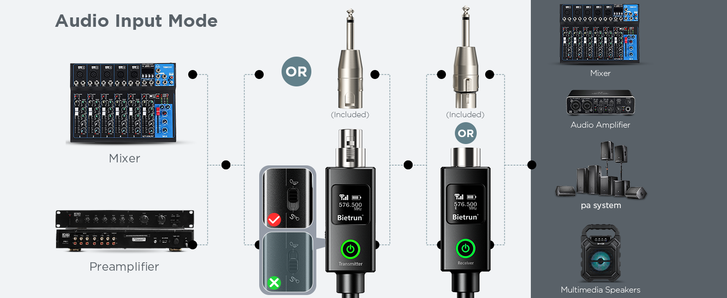 XLR Microphone wireless microphone audio transmitter and receiver wireless microphones systems