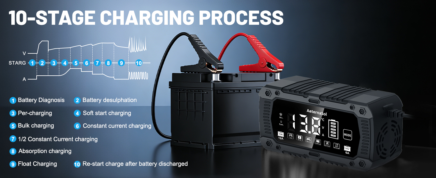 smart auto battery charger