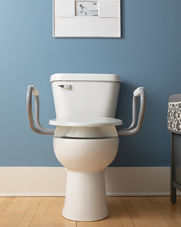Clean Shield bundles with Support Arms Included and 3 inch Raised Toilet Seat