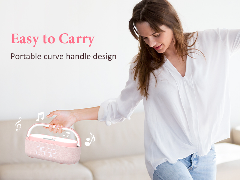 alarm clock bedroom alarm clock with wireless charging Bluetooth speaker clock speaker with clock