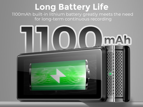 digital recorder with long battery life