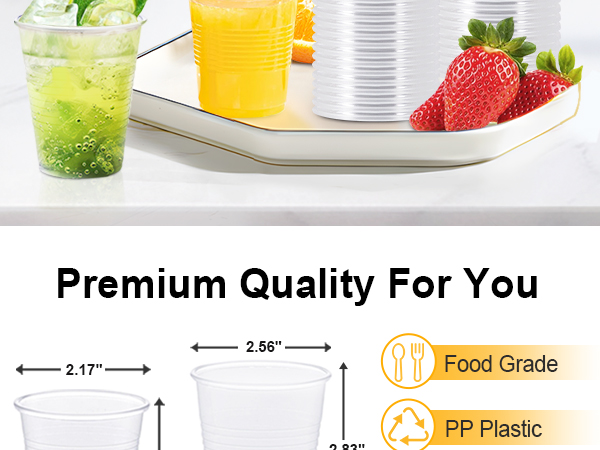 clear disposable cups