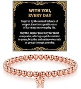 BioMag Copper Beaded Bracelet for Women Men, Pure Copper Jewelry Gift | 99.99% Pure Copper Bracel...