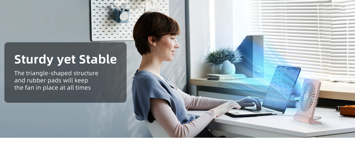 Koonie USB Fan, Strong Wind Ultra Quiet Small Desk Fan