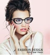 CHOFILORD 6 Pack Cat Eye Reading Glasses for Women Fashion Cute Blue Light Blocking Computer Read...