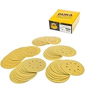 Dura-Gold Premium - Variety Pack - 5" Gold Sanding Discs - 8-Hole Dustless Hook and Loop - 10 Eac...