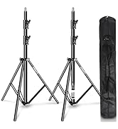EMART 2 Pack Heavy Duty Light Stand 8.5ft, Spring Cushioned, Aluminum Construction, Photo Video S...