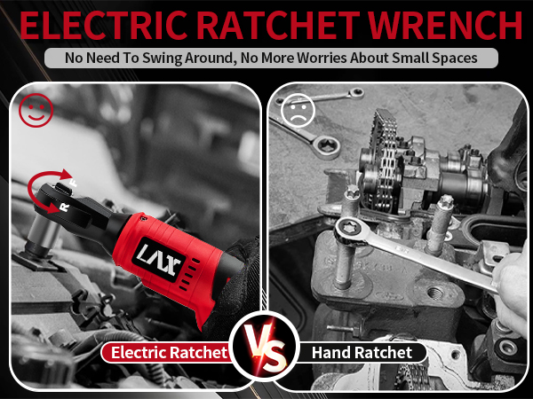 3/8" Brushless Ratchet Wrench Set for Milwaukee 18V Battery vs. Manual