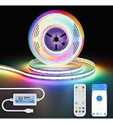 MIWISE 5V USB RGB Smart IC COB LED Strip Light WS2811 Addressable,9.84ft/3m Color Chasing Flexibl...