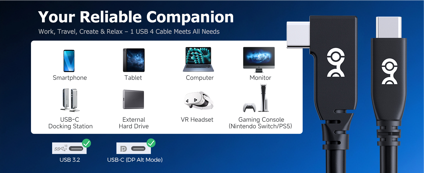 [USB-IF Certified] 40Gbps USB 4 Cable