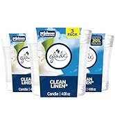 Glade 1-Wick Scented Candle Jar, Clean Linen, Air Freshener Infused with Essential Oils, 4.08 Oz,...
