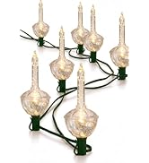 Xingzd 8.8Ft Christmas Bubble Lights with 9+1 5W Sliver Glitter Bulbs | C7/E12 Candelabra Base, U...