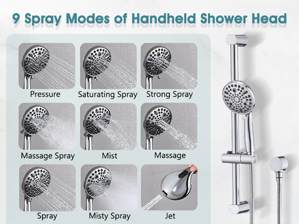Hand Shower with Slide Bar