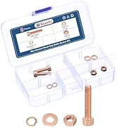 Kozelo 8pcs M5 Socket Head Cap Screws Bolts Nuts Assortment Kit - [M5-0.8x25mm] Red Copper Fully ...