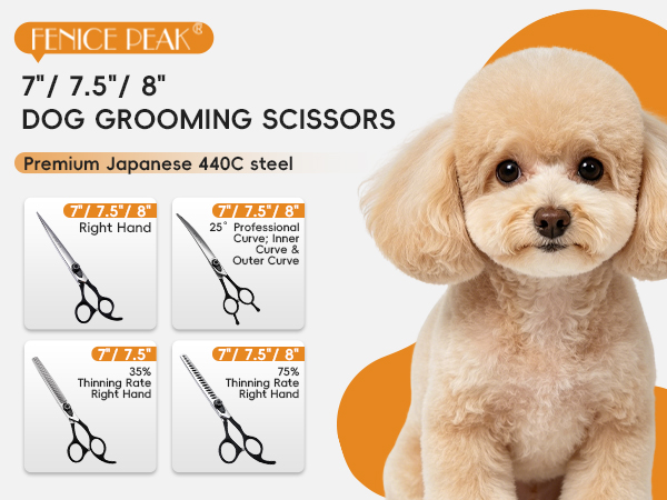 curved dog grooming scissors