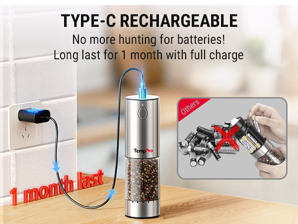 salt and pepper grinder set rechargeable cole and mason salt and pepper grinder