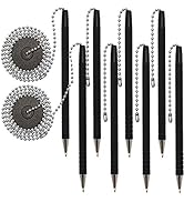 Office Werks 2 Pack of Secure Pens, Reception Counter Pen with 26" Chain Adhesive Holder, Include...