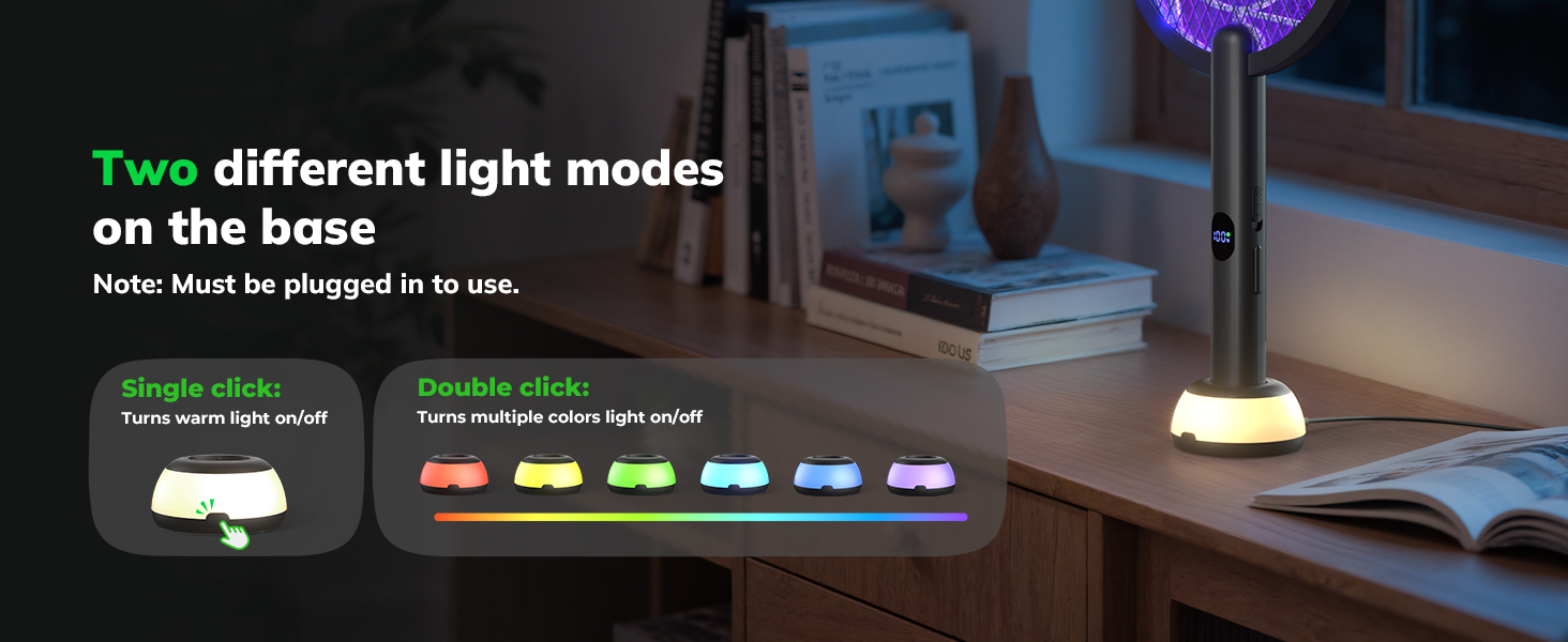 YISSVIC Electric Fly Swatter Bug Zapper Racket