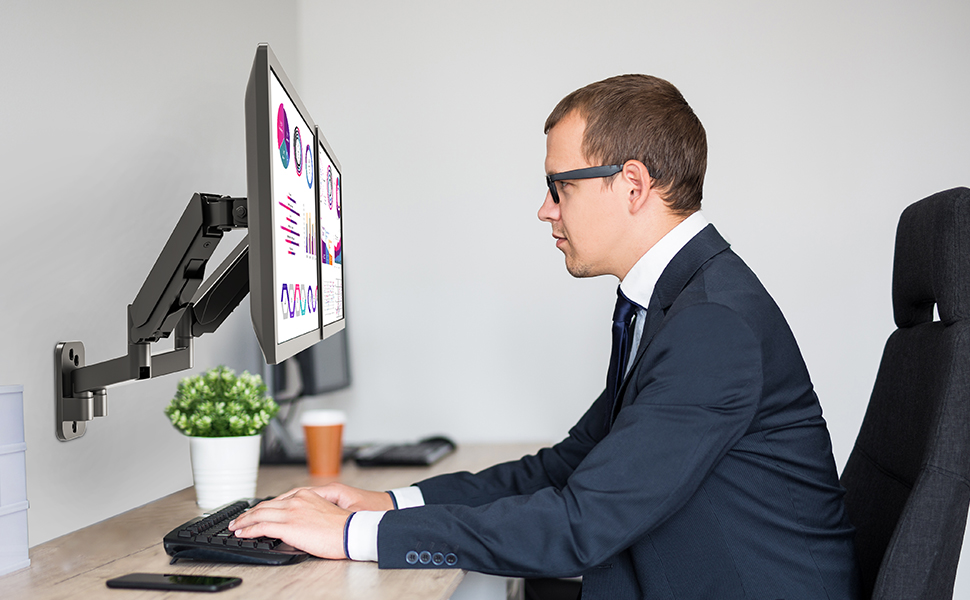 dual monitor wall mount