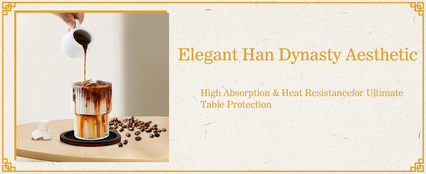 Sleek Absorbent Coasters with Holder