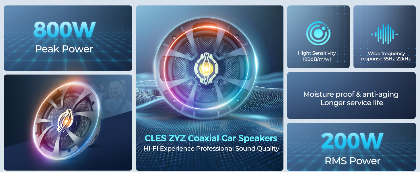 6.5&amp;#34; Coaxial Car Speakers