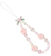 BEEFLYING Beaded Phone Wrist Strap, Glass Crystal Beads Phone Charm Strap Wristlet Cellphone Lany...