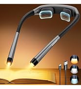 Glocusent Ergonomic Reading Lights for Books in Bed, 1600mAh Rechargeable Book Light, 100 Hrs - 3...