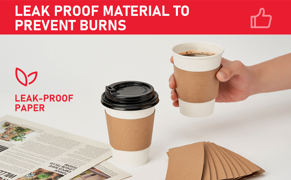 Disposable Paper Cups with Lids and Sleeves