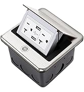 Vagueior Pop-Up Floor Box Kit, 4.8A USB Outlet, 20A Tamper-Resistant Receptacle Outlet, Corrosive...