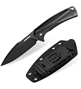 Mossy Oak 8 Inch Fixed Blade Knife with Kydex Sheath, D2 Steel Full Tang Outdoor Camping Knife, G...