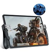 Rakizbe PUBG Controller for iPad, 4 Triggers [6 Finger Operation] Sensitive Shoot Aim Trigger Gam...