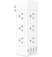 Outlet Extender Surge Protector with USB, BTU Multi Plug Wall Outlet Splitter with Rotating Plug,...