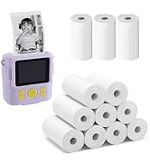 12 Rolls Kids Instant Camera Print Refill Paper - Photo Printer Thermal Paper Rolls, Instant Prin...