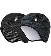 MELASA Mesh Cooling Skull Cap Helmet Liner with Ears Flaps, Breathble Cycling Running Hat Bike Ca...